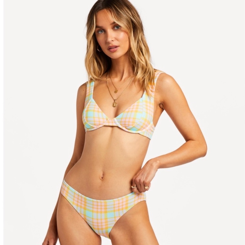 π₯π₯BILLABONG - CHECK PLEASE EMMA UNDERWIRE LOWRIDER BIKINI SETπ₯π₯ - Picture 4 of 10
